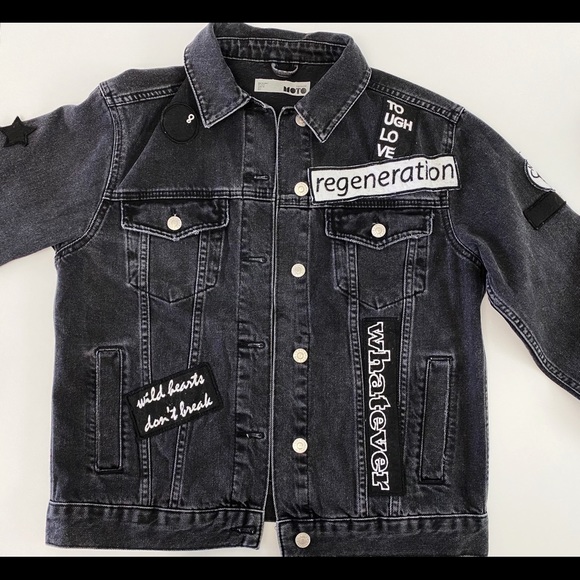 Topshop Troublemaker Denim Jaket Oversized - Picture 1 of 7